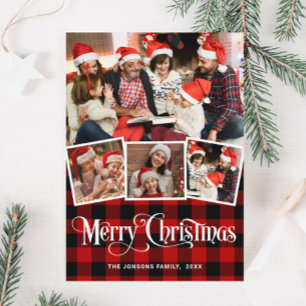 Merry Christmas 4 PHOTO Greeting Holiday Card