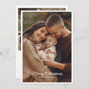 Merry Christmas 4-Photo Personal Message Holiday Card