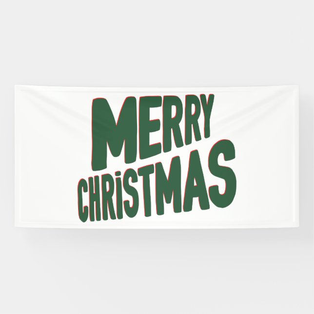 Merry Christmas 4x8 Vinyl Banner (Horizontal)