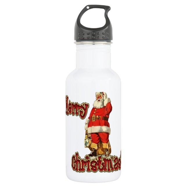Merry Christmas 532 Ml Water Bottle (Front)