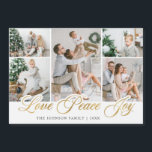 Merry Christmas 5 PHOTO Greeting Magnetic Card<br><div class="desc">Modern Merry Christmas PHOTO Greeting Holiday Card.
 
Surprise and bring joy to your close ones and make the celebration unforgettable.

 For further customisation,  please click the "customise further" link and use our design tool to modify this template.</div>