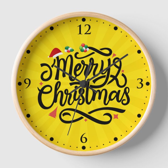 Merry Christmas-61039 Clock (Front)