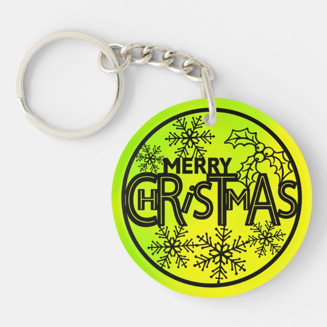 Merry Christmas-64656 Key Ring (Front)