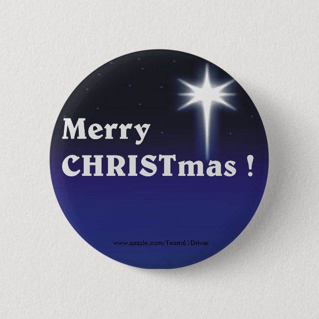 Merry CHRISTmas ! 6 Cm Round Badge (Front)