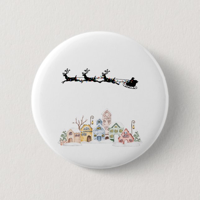 Merry Christmas 6 Cm Round Badge (Front)
