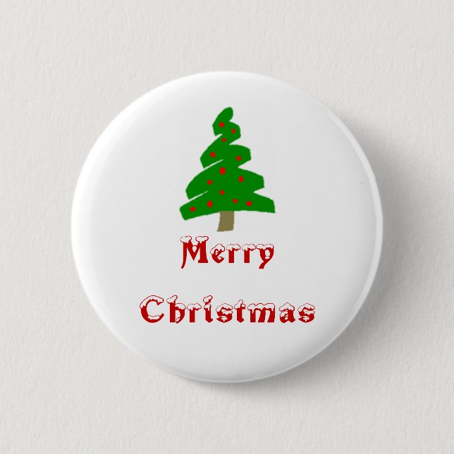 Merry Christmas 6 Cm Round Badge (Front)