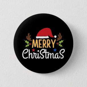 Merry Christmas 6 Cm Round Badge