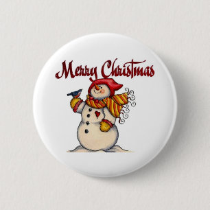 Merry Christmas 6 Cm Round Badge