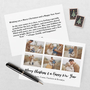Merry Christmas 6 Photo Collage Invitation