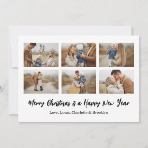 Merry Christmas 6 Photo Collage  Invitation