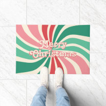 Merry Christmas 70s Peppermint Colours Sunburst