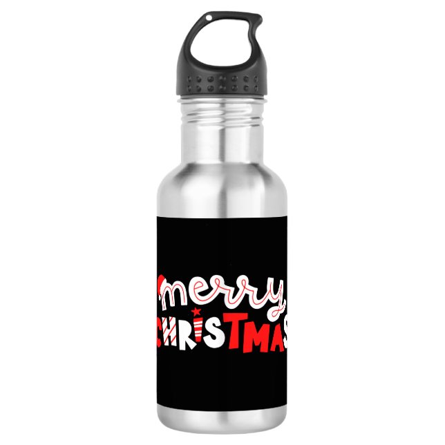 Merry Christmas 710 Ml Water Bottle (Front)