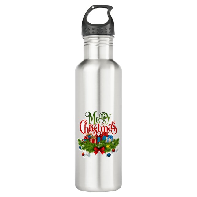 merry christmas 710 ml water bottle (Front)