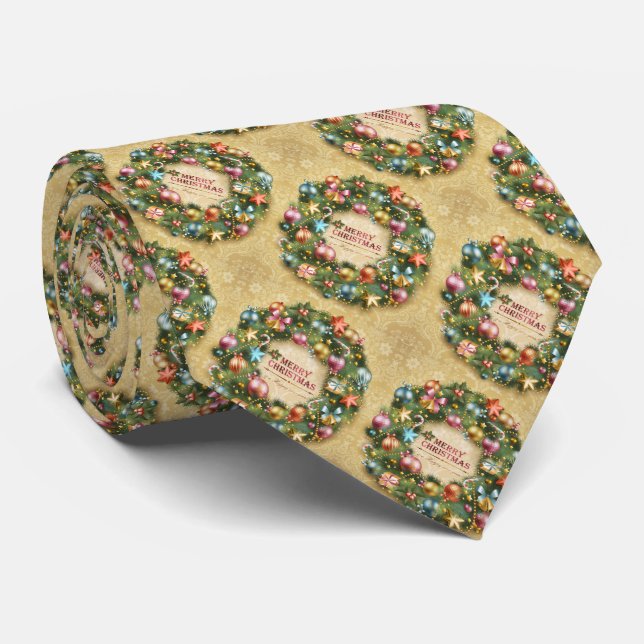 Merry Christmas 74 B-C Image Options Ties (Rolled)