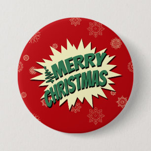 Merry Christmas 7.5 Cm Round Badge