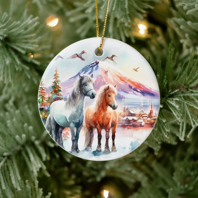 Merry Christmas - 7 Ceramic Ornament (Tree)