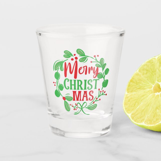 Merry Christmas-82191 Shot Glass (Front)