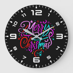 Merry Christmas-83167 Large Clock