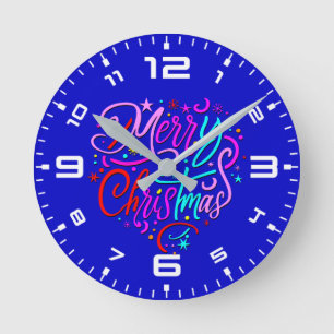 Merry Christmas-83167 Round Clock