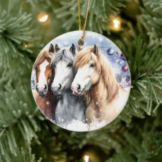 Merry Christmas - 8 Ceramic Ornament