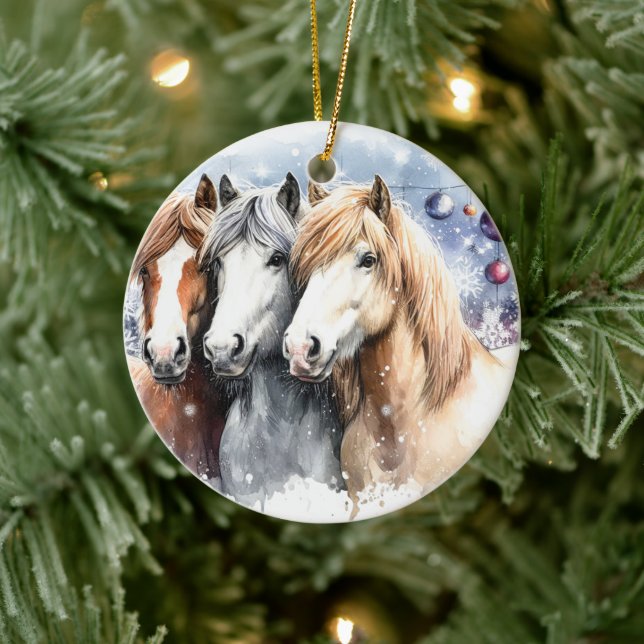 Merry Christmas - 8 Ceramic Ornament (Tree)