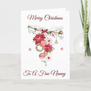 MERRY CHRISTMAS *A FINE NANNY* HOLIDAY CARD