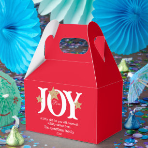 Merry Christmas A Little Gift For You Cute Red Favour Box