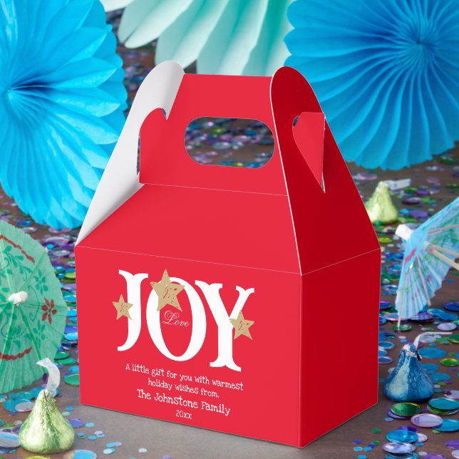 Merry Christmas A Little Gift For You Cute Red Favour Box (Party)