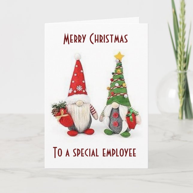 MERRY CHRISTMAS *A SPECIAL EMPLOYEE** HOLIDAY CARD (Front)