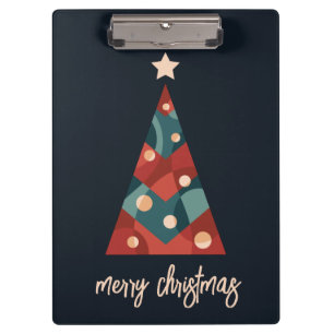 Merry Christmas abstract art xmas tree  Clipboard