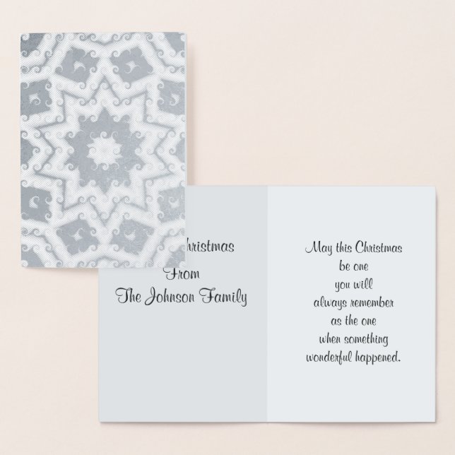 Merry Christmas, Abstract Star Foil Card (Display)