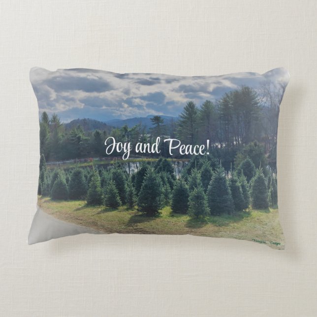Merry Christmas Accent Pillow 16" x 12" (Back)