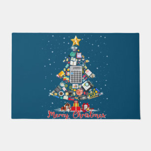 Merry Christmas Accountant Santa Xmas Tree CPA Acc Doormat