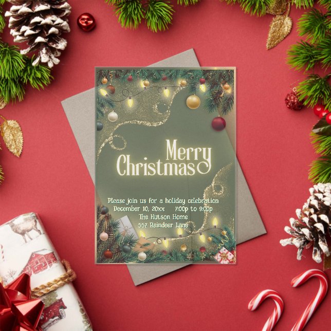 Merry Christmas  Acrylic Invitations (Insitu (Holiday))