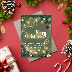Merry Christmas Acrylic Invitations