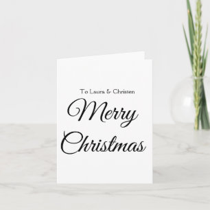 Merry Christmas add name text custom family gift Holiday Card