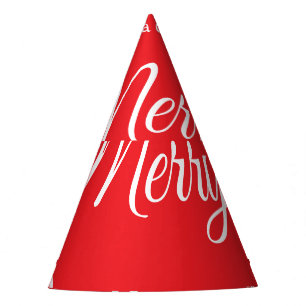 Merry Christmas add name text custom family gift Party Hat