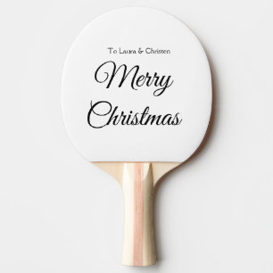 Merry Christmas add name text custom family gift Ping Pong Paddle