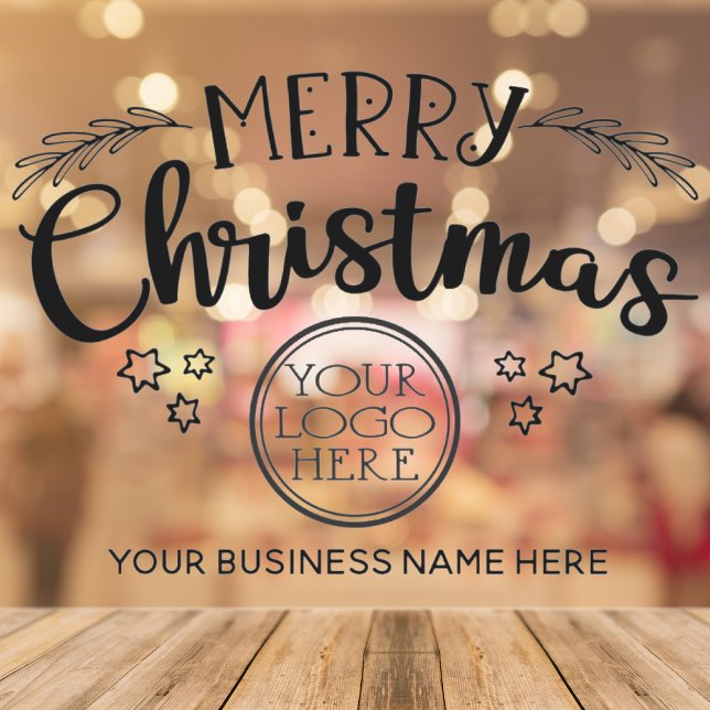 Merry Christmas add your logo and business name (Creator Uploaded)