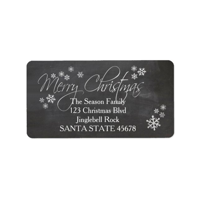 Merry Christmas address Label (Front)