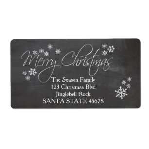 Merry Christmas address Label