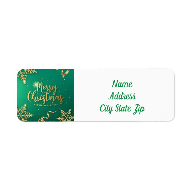 *MERRY CHRISTMAS* ADDRESS LABEL RETURN ADDRESS LABEL (Front)
