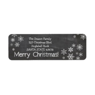 Merry Christmas address Label Return Address Label