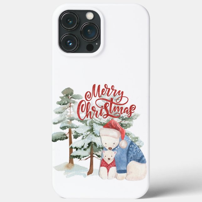 Merry Christmas Adorable Holiday Design Case-Mate iPhone Case (Back)