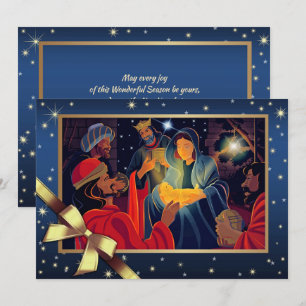 Merry Christmas. Adoration of the Magi  Holiday Card