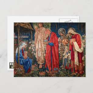 Merry Christmas. Adoration of the Magi Holiday Postcard