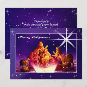 Merry Christmas. Adoration of the Shepherds Holiday Card
