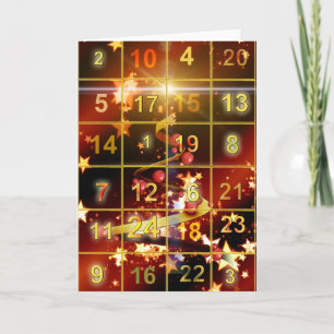 Merry christmas Advent calendar Holiday Card