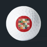 Merry Christmas Advent Calendar Poinsettia Red Golf Balls<br><div class="desc">Beautiful Golf Balls featuring Christmas bell,  Christmas tree,  Christmas ornament,  Christmas ugly sweater,  reindeer,  holly berry and Poinsettia is an awesome Christmas gift for golf lover.</div>