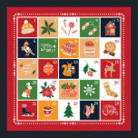 Merry Christmas Advent Calendar Poinsettia Red Poster<br><div class="desc">Countdown to Christmas advent calendar poster for you and your loved ones.</div>